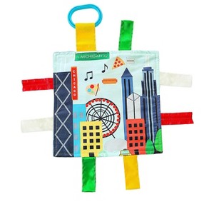 Baby Jack The Learning Lovey Chicago City Landscape Baby Tag Crinkle Square Toy 8" x 8" - 1 of 4