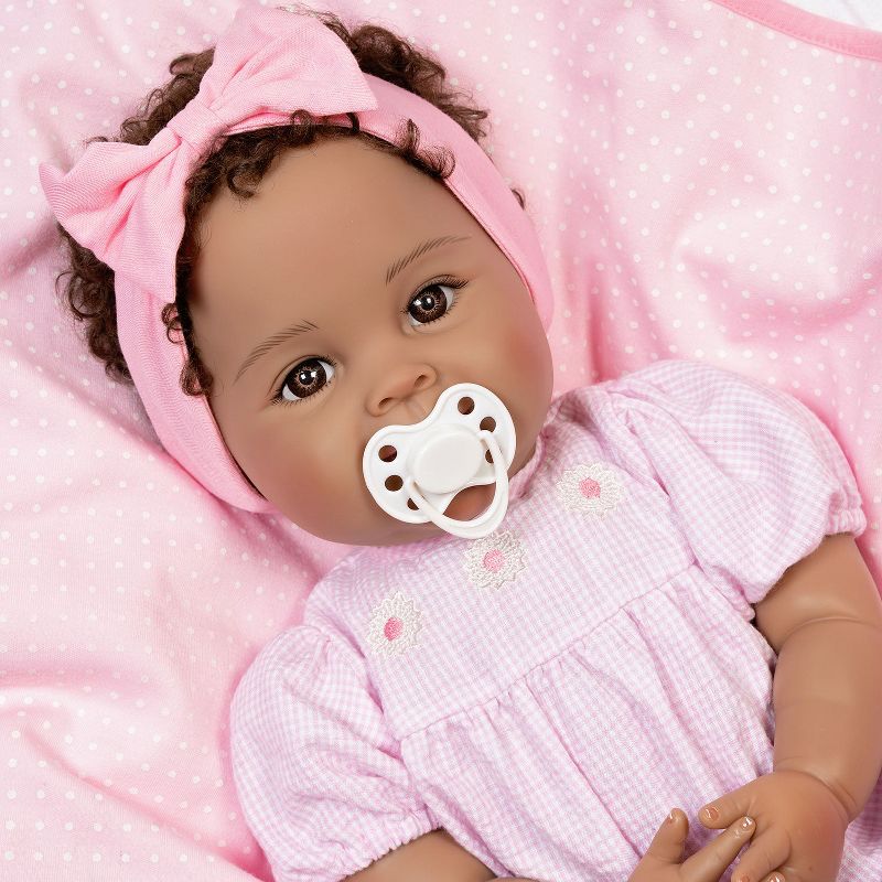 Paradise Galleries Black Reborn Toddler Doll Daisy May, with Rooted Hair & Magnetic Pacifier, 20 inch Baby Girl, 5-Piece Gift Set, 4 of 5