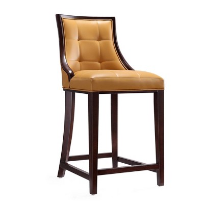 Fifth Ave Beech Wood Counter Height Barstool Camel - Manhattan Comfort