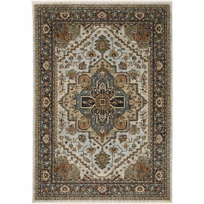 Oriental Weavers Aberdeen 1144W Beige/ Sky Blue Indoor Area Rug - 3'3" x 5'