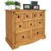 Sunnydaze Indoor 9-Drawer Chest - Solid Pine Construction - Light Brown - 39.75" W - 2 of 4