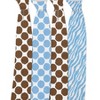 Bacati - Ikat Blue/Chocolate Swaddling Muslin Blankets set of 4 - 3 of 4