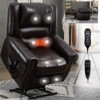 CLIHOME Power Lift Recliner Chair Heat Massage Dual Motor Infinite Position Up to 350 LBS, Heavy Duty Motion Mechanism with USB Ports - 2 of 4