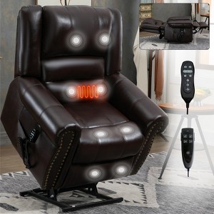 KTMBDW Oversized Power Lift Recliner Chair for Elderly, Dual Motor Lift Chair, Lay Flat Lift Chair for Big and Tall, USB Ports - 1 of 4