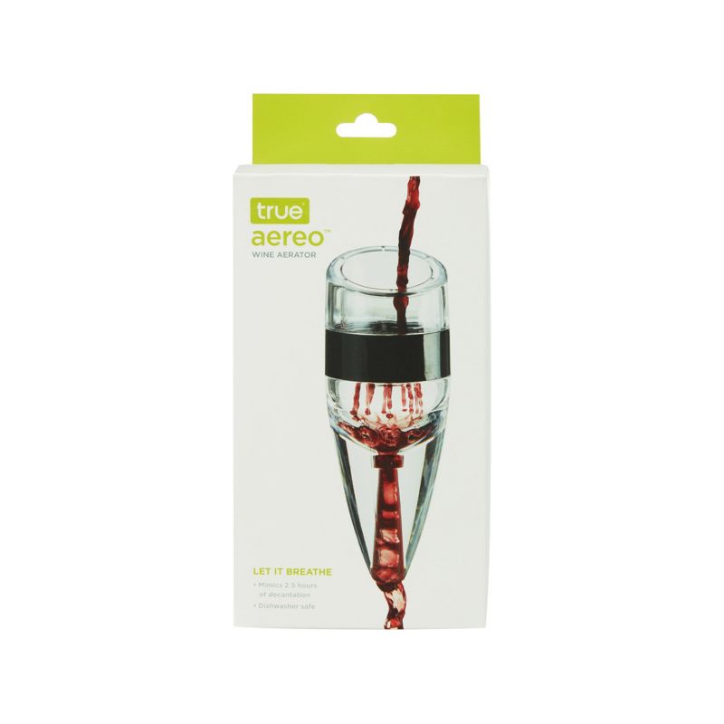 TRUE Aereo Wine Aerator Pourer Spout - Portable Wine Pourer for Wine Bottles, Clear, 5 of 7