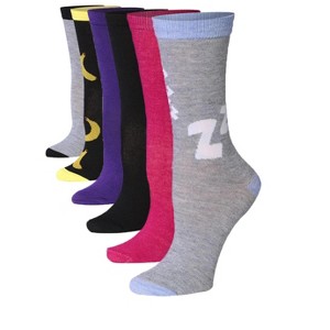 Tipi Toe Women's 6-Pairs Colorful Playtime Classic Funky Patterned Crew Dress Socks - 1 of 4