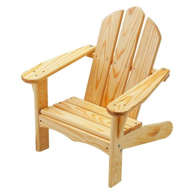 Little Colorado Solid Wood Easy Assembly Kids Classic Adirondack Lounge Patio Chair Children’s Backyard Furniture for Indoor Outdoor Use, Natural