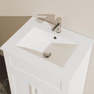 Resenkos 24" Bathroom Vanity Laundry Cabinet Combo with Sink, - 1 of 4