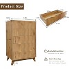 Coucheta 48" Mid-Century Dresser - 5-Drawer Fluted Oak Dresser with Storage Top, Tall Bedroom Chest for Living Room & Entryway - 2 of 4