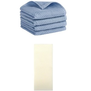 REGALWOVEN 5 Pack Soft Absorbent Waffle Cotton Bathroom Hand Towel Set 13" x 30" - 1 of 4
