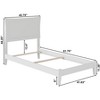 AFI Furnishings Metro Twin Extra Long Traditional Bed with Open Footboard and Turbo Charger in White - 3 of 4