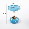 NicBex Mermaid Tail Round End Table Living Room, Metal Pedestal Side Table with Tray Top, Modern Bedroom Nightstand, Small Coffee Table, Small Table - 2 of 4
