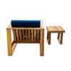 CAVINAS Outdoor Chairs Set with Coffee Table and Footstool, Acacia Wood Patio Table and Chairs Set, Modern Outdoor Couch Set for Backyard - 4 of 4