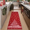 Washable Christmas Party Print Accent Rug w/ Non-Slip Backing,Stain-Resistant Low Pile Holiday Carpet - 2 of 4