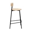 CAVINAS 34.84" Counter Height Bar Stools Set of 2,Round Handwoven Paper Rope Counter Stools with Backrest,Boho Barstools for Kitchen Island - 4 of 4