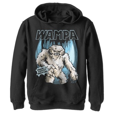 Boy's Star Wars Wampa Beware This Stealthy Predator Pull Over Hoodie -  Black - Small