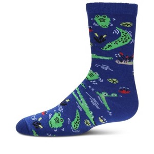Memoi Girl' Musical Notes Bamboo Crew Socks - 1 of 4
