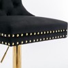 CAVINAS 25"-33" Velvet Swivel Bar Stools,Set of 2,Upholstered Counter Height Barstools with Adjustable Seat Height,Backs Comfortable Tufted - 3 of 4
