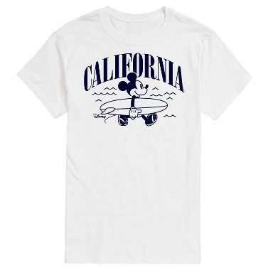 Disney Mickey Mouse California Tシャツ Men's Disney California Mickey Short Sleeve Graphic T-Shirt