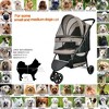 Itopfox 3 Wheel Pet Stroller for Small/Medium Dogs Cats, Lightweight Foldable Portable Compact Jogger All Terrain Travel Pet Gear System - 4 of 4