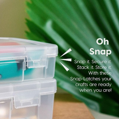 Large Clear Plastic Stackable Storage Boxes with Latching Lids, 10-Pack