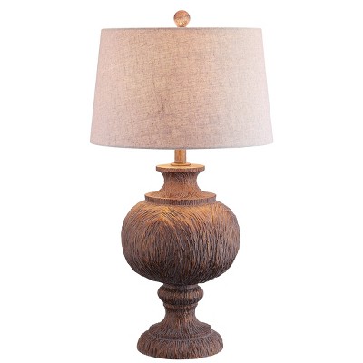 31" Scarlett Resin Table Lamp (Includes LED Light Bulb) Brown - JONATHAN Y