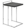 Vynxaria Contemporary C-Shaped Accent Table - Grey Laminate & Chrome Metal, 16" L x 18.25" W x 26.5" H - 4 of 4