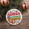 Santa's Favorite Firefighter Christmas Ornament, Funny Appreciation Gift| OrnamentallyYou - 4 of 4
