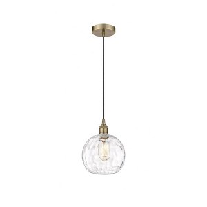 Athens Water Glass - 1 Light Mini Pendant In Industrial Style-10.75 Inches Tall and 8 Inches Wide - 1 of 1