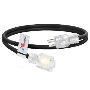 LifeSupplyUSA 12 Gauge Power Extension Cord Outdoor & Indoor Waterproof Cable SJTW 12/3 - 1 of 4