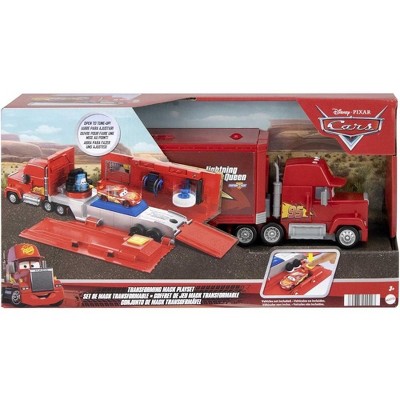 Disney Pixar Cars Transforming Mack Playset 2 in 1 Toy Truck Tune Up Station