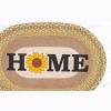 Earth Rugs Home Sunflower Oval Patch Rug – Hand-Braided Jute 20x30 Rustic Farmhouse Floral Accent Mat - 2 of 3