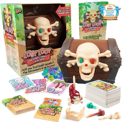 Lost Loot DIY Pirate Scavenger Hunt Card Game for Kids & Family - Find 5 Skeleton Toy Keys to Open The Chest- Exciting at Home Treasure Hunt