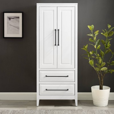 Genevieve Freestanding White Office Storage Cabinet with Adjustable Shelving