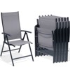 Crestlive Products 2-piece patio chair foldable outdoor chair with adjustable backrest patio dining chair iron frame - 3 of 4