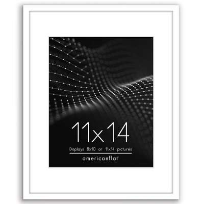 Americanflat Picture Frame with Mat - Modern Design, Shatter-Resistant Glass, Dual Sawtooth Hangers, Ideal for Home and Office Decor