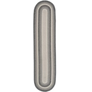 Earth Rugs Gray, Sand & Ivory Oval Braided Rug – Handcrafted Rustic Accent - 1 of 1