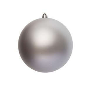 Season's Designs Christmas Tree 10" Silver Matte Shatterproof Seamless O - 1 of 1