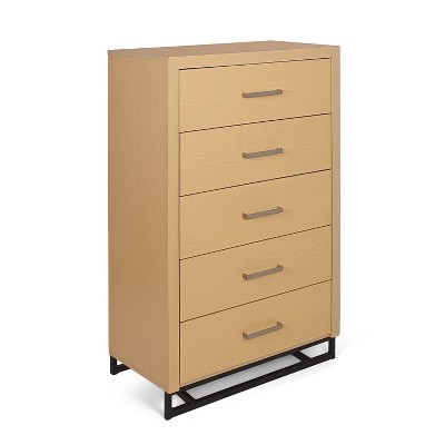 NicBex 48.15"H Modern Metal Handles Dresser for Bedroom with 5 Drawers