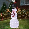 SEVOBAL Snowman Christmas Yard Decorations Snowman and Birds for Xmas Outdoor Holiday Indoor Decor Holiday Displays, White, 34.64"*9.4"*59" - 3 of 4