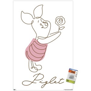Trends International Disney Simple Moments Line Art - Piglet Unframed Wall Poster Prints - 1 of 4