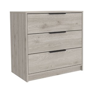 HomeRoots 28" Light Gray Three Drawer Dresser - 1 of 3