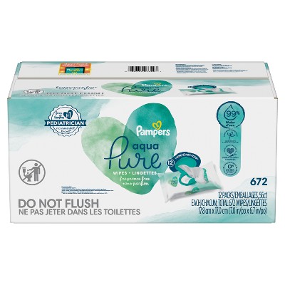 Pampers Aqua Pure Sensitive Baby Wipes - 672ct