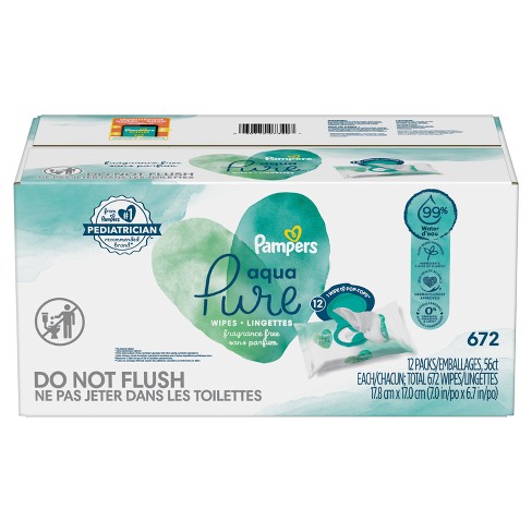 Pampers Aqua Pure Sensitive Baby Wipes - 672ct : Target