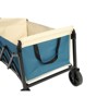 VisioGear Outdoor Serving Carts, Portable Folding Beach Wagons with Wheels, Collaspible Cart with Handle, Blue, 25.98"*16.14"*31.1" - 3 of 4