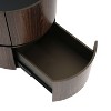 NicBex Contemporary Round Wooden Side Table with 2 Drawers Modern Home Decor for Living Room and Bedroom - 4 of 4