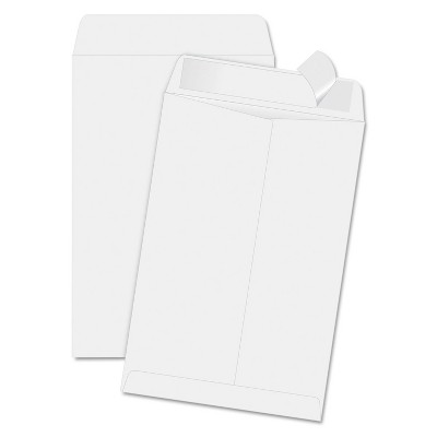 Quality Park Redi Strip Catalog Envelope 6 1/2 x 9 1/2 White 100/Box 44334