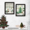 Whisen 2- Piece Vignette Woodland "Critters for Christmas" Black Framed Wall Art, Home Decor by Lisa Kennedy - 3 of 4