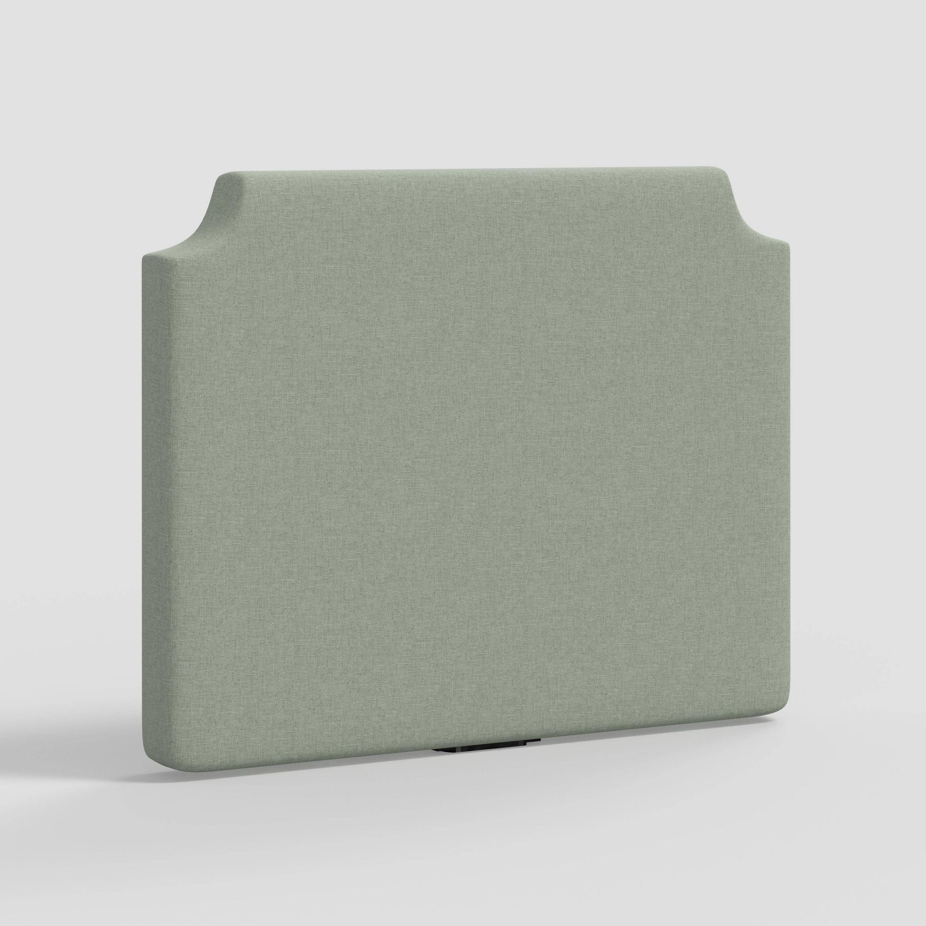 Twin Molly Notched Stick-on-the-Wall Dorm Headboard USB Textured Linen Seafoam - Threshold™