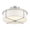Livex Lighting Wesley 2 - Light Semi-Flush Mount in  Brushed Nickel - 4 of 4